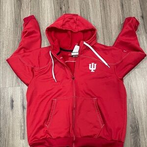 Adidas Indiana Hoosiers Zip Up Red Hoodie Mens Size XL